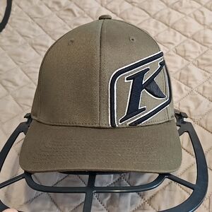 Klim Technical Riding Gear Olive Green Cap w/Logo Flexfit L/XL